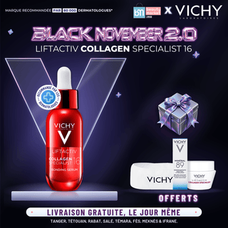 Vichy liftactiv collagen specialist 16 sérum anti-âge 30ml = minéral 89 10ml + bandeau skincare + collagen offerts