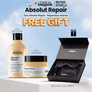 L'Oréal Professionnel Absolut Repair Shampooing 300ml + Masque 250ml = Silk Hair Set offert