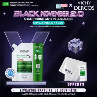 Vichy Dercos Eco-Recharge Shampoo Anti Pelliculaire Ds Normaux A Gras 390ml = Format Voyage 50 Ml + Serviette Offerts