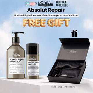 L'Oreal Professionnel Pack Absolut Repair Molecular Shampooing 500 Ml + Masque 250 Ml = Silk Hair Set Offert
