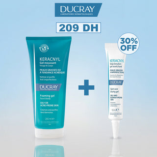 DUCRAY KERACNYL GEL MOUSSANT 200 ML + KERACNYL STOP BOUTON 10ML