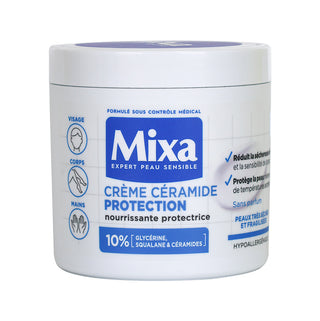 Mixa Crème Céramide Protection - Visage, Corps, Mains 400ml