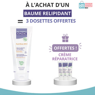 JONZAC NUTRITIVE ATO+ BAUME RELIPIDANT ANTI GRATTAGE 200 ml = 3 CRÈME RÉPARATRICE 30 ML OFFERTS