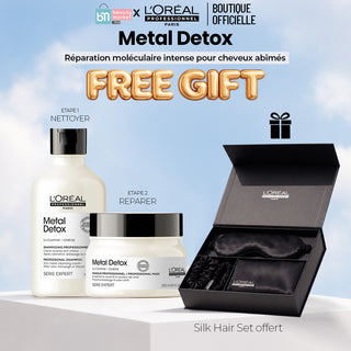 L'Oréal Professionnel Duo Metal Detox Shampooing 300ml + Masque 250ml = Silk Hair Set offert