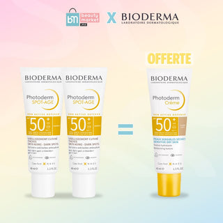 BIODERMA PACK PHOTODERM SPOT AGE SPF50+GEL CREME 40ML *2 = CRÈME TEINTE CLAIRE SPF50+ OFFERTE