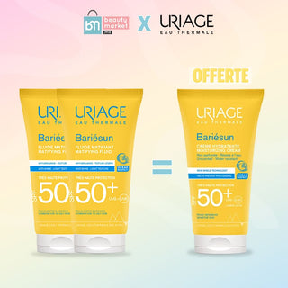 Uriage BARIÉSUN FLUIDE MATIFIANT SPF50+ 50ml *2 = CREME SOLAIRE OFFERTE