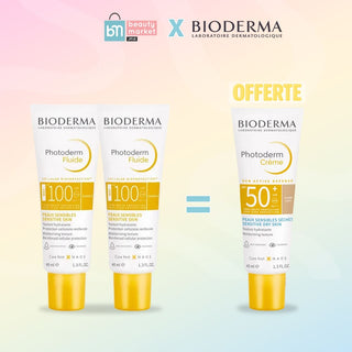 BIODERMA PACK PHOTODERM FLUIDE INVISIBLE SPF100 *2 = CRÈME TEINTE CLAIRE SPF50+ OFFERTE