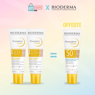 BIODERMA PACK PHOTODERM FLUIDE MAX SPF100 TRES CLAIRE 40 ML *2 = CRÈME TEINTE CLAIRE SPF50+ OFFERTE