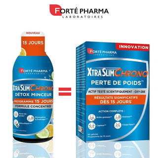 Forte Pharma Xtra Slim Chrono Minceur et perte de poids 450ml + XtraSlim Chrono 60 Gélules