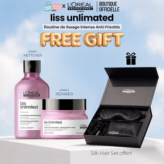 L'ORÉAL PROFESSIONNEL DUO LISS UNLIMATED SHAMPOING 300 ML + MASQUE 250ML = SILK HAIR SET OFFERT