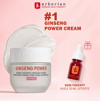 Erborian Ginseng Power Crème Lissante Ridules & Rides 50 Ml = Skin Therapy Huile 10ml Offert