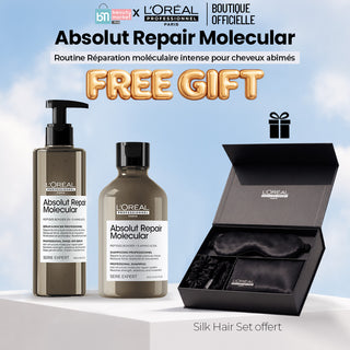 L'Oréal Professionnel absolut repair molecular rinse-off serum 250 ml + shampooing 300 ml = Silk Hair Set offert