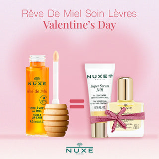 NUXE RÊVE DE MIEL SOIN LÈVRES AU MIEL 10 ML = SUPER SERUM 5ML + HUILE PRODIGIEUSE 10 ML OFFERTS