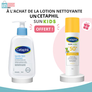 Cetaphil Lotion nettoyante 473 ml = Sun Kids SPF 50+ Lotion 150 ml OFFERT