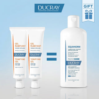 Ducray Pack Gel Rubéfiant 30 Ml *2 = Squanorm Shampooing Traitant Antipelliculaire Grasses 200 Ml Offert