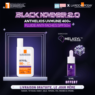 LA ROCHE POSAY ANTHELIOS UVMUNE 400 FLUIDE ANTI-TACHES SPF 50+ = MELA B3 SERUM 10ML OFFERT