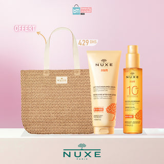 NUXE PACK SUN HUILE BRONZANTE SPF10 150 ML + LAIT FRAICHEUR APRES-SOLEIL 200ML = SAC OFFERT