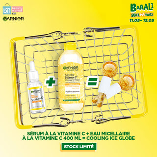 Garnier Fast Bright - Serum Cleanser Vitamin C 100ml + fast bright serum 30ml = Cooling Ice Globe OFFERT