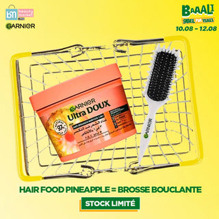 GARNIER ULTRA DOUX HAIR FOOD ANANAS 390ML = BROSSE BOUCLANTE OFFERTE