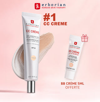 Erborian CC Crème SPF30 – Soin Correcteur Porcelain 40 ml = Bb Crème Clair 5ml Offerte