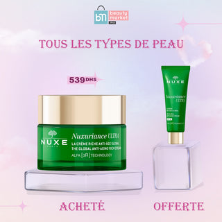 NXUE Kit Anti-Âge Global Toutes Peaux, Nuxuriance Ultra + Creme Nuit 15ml