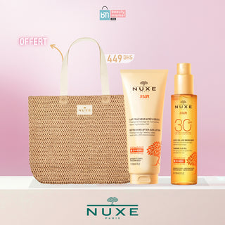 NUXE PACK SUN HUILE BRONZANTE SPF30 150 ML + LAIT FRAICHEUR APRES-SOLEIL 200ML = SAC OFFERT