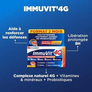 Forté Pharma ImmuVit’4G Multivitamines et Immunité – 60 Comprimés