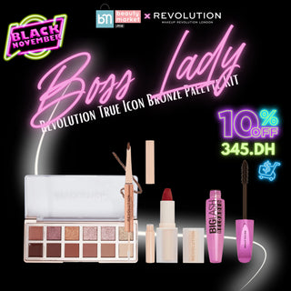 Boss Lady – Revolution True Icon Bronze Palette Kit – Maquillage complet et glamour