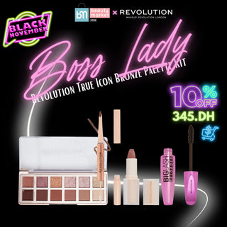 Boss Lady – Revolution True Icon Bronze Palette Kit – Maquillage complet et glamour