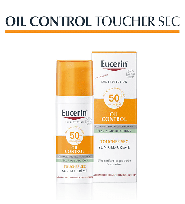 Eucerin – Sun Protection Oil Control Gel-Crème SPF50+ – 50 ml = Un sac OFFERT