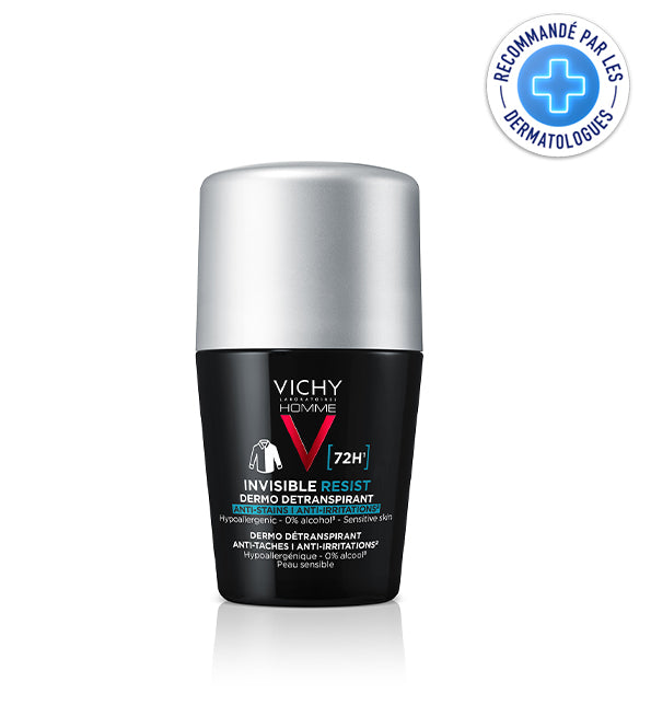 VICHY DÉODORANT DERMO-DÉTRANSPIRANT INVISIBLE PROTECT 72H ANTI-TACHES ANTI-IRRITATIONS + SHOWER GEL HOMME 100ML OFFERT