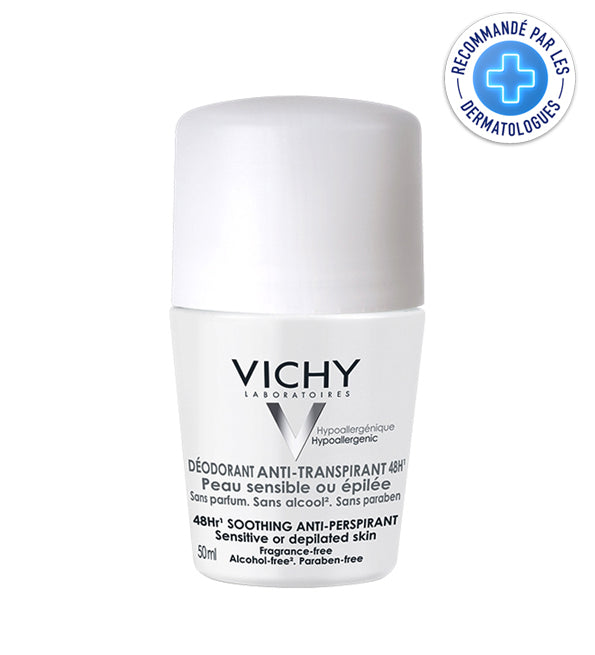 Vichy Déodorant Anti-Transpirant 48H Bille Peau sensible ou épilée – 50 ml
