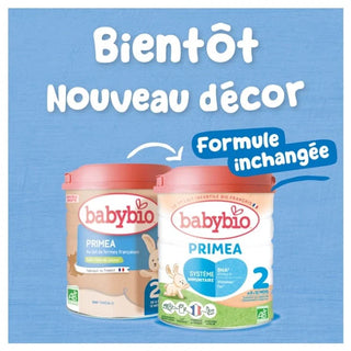 BABYBIO LAIT BIO INFANTILE PRIMEA 2 POUR BEBE DE 6 MOIS A 12 MOIS