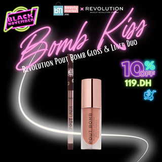 Bomb Kiss – Revolution Pout Bomb Gloss & Lip Liner Duo – Lèvres pulpeuses et définies