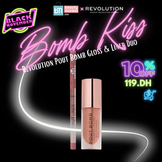 Bomb Kiss – Revolution Pout Bomb Gloss & Lip Liner Duo – Lèvres pulpeuses et définies