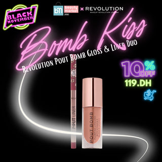 Bomb Kiss – Revolution Pout Bomb Gloss & Lip Liner Duo – Lèvres pulpeuses et définies