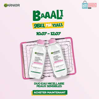 Garnier lot de 2 solution micellaire tout en 1 peaux sensibles 400ml