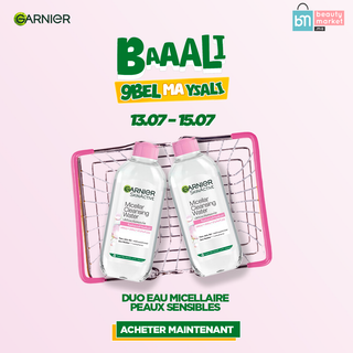 Garnier lot de 2 solution micellaire tout en 1 peaux sensibles 400ml