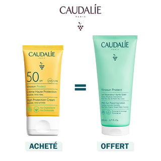 CAUDALIE CRÈME SOLAIRE VISAGE ANTI-RIDES SPF50 50 ML = LAIT REPARATEUR APRES SOLEIL OFFERT