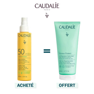 CAUDALIE Vinosun Protect Spray invisible SPF50 = lait après soleil offert