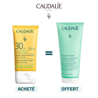 CAUDALIE VINOSUN PROTECT CRÈME HAUTE PROTECTION SPF30 50ML = LAIT APRÈS SOLEIL OFFERT