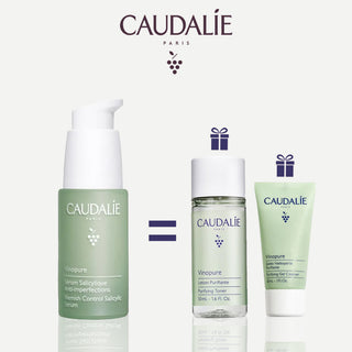 CAUDALIE VINOPURE serum infusion anti inperfections 30ml = Lotion 50 ml + Gelee Nettoyante 30 ml Offerts