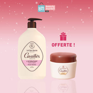 ROGE CAVAILLES LAIT BAIN DOUCHE BIO L'HYDRATANT 1 L = CREME CORPS PERLEE OFFERTE