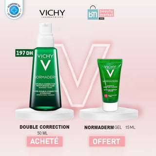 VICHY NORMADERM FLUIDE DOUBLE CORRECTION HYDRATANT 50 ML = Normaderm GEL 15 ML OFFERT