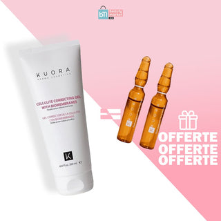 KUORA Gel Correcteur Anti Cellulite 200ml = 2 Flash Ampoules OFFERTES