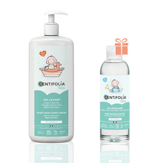 CENTIFOLIA PACK GEL LAVANT CORPS ET CHEVEUX 485ML = EAU MICELLAIRE 100 ML OFFERTE