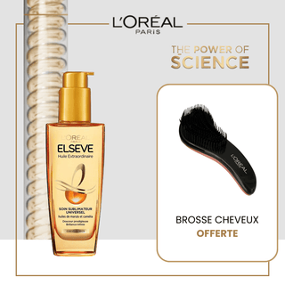 L'Oréal Paris ELSEVE HUILE EXTRAORDINAIRE 100ml = Brosse Cheveux OFFERTE