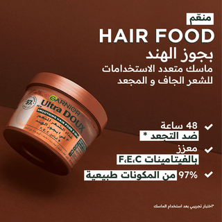 Garnier Ultra Doux Hair Food Masque Lissant Noix de Coco 390 ml