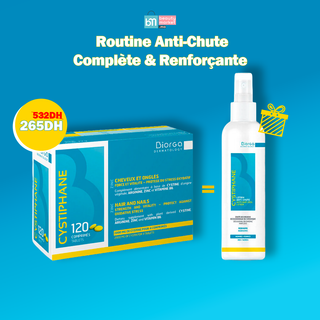 Biorga-Cystiphane Cheveux Et Ongles – 120 Comprimés = Lotion Anti-Chute – 125ml offert