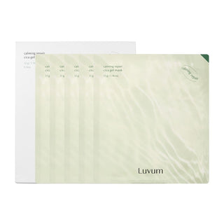Luvum Calming Repair Cica Gel Mask 33g/5sheets – masque apaisant et réparateur à la Centella Asiatica pour peau sensible
